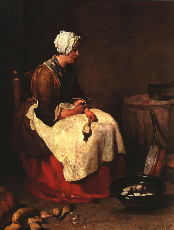 Girl Peeling Vegetables